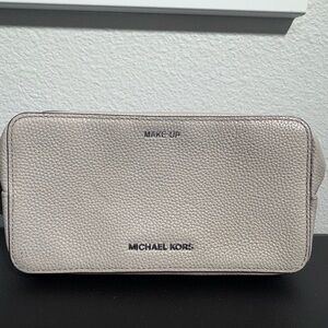 Michael Kors Silver Cosmetic Pouch